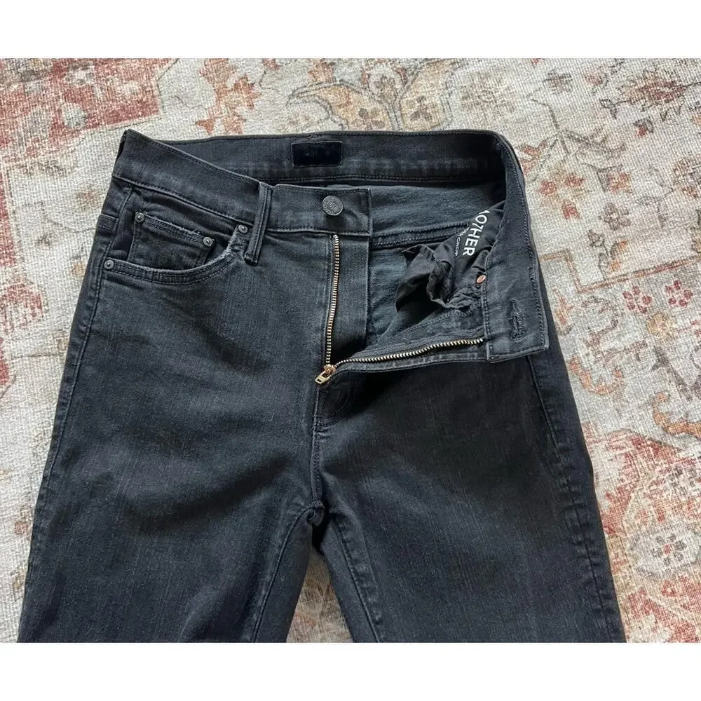 Mother The Insider Crop Ankle Not Guilty Womens Black Jeans Size 25 - Picture 6 of 10